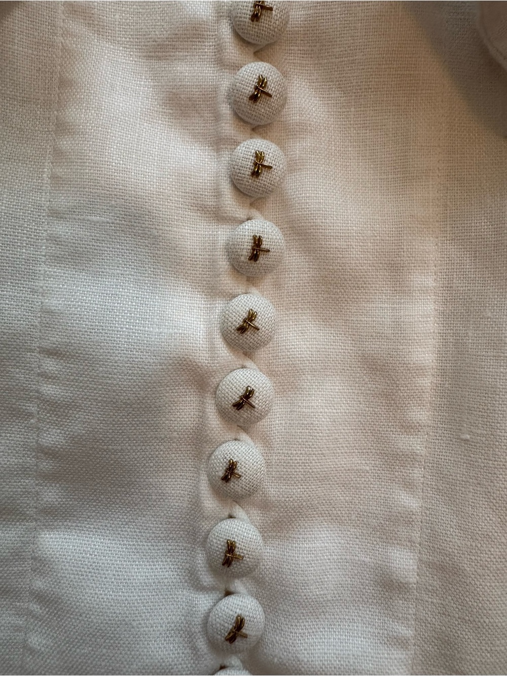 Zimmermann White Button-Front Belted Mini Dress Size 1 - Picture 5 of 13